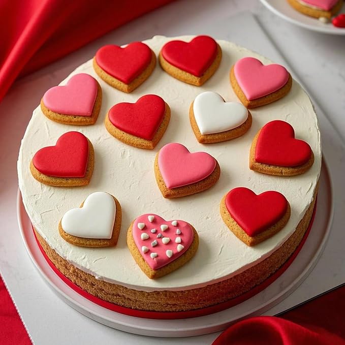 AIERSA Mini Heart Cookie Cutter, 20 Cavity 1.3 Inch Small Tiny Heart Shaped Cookie Cutters for Mother’s Day Valentine’s Day Wedding Baking, Stainless Steel