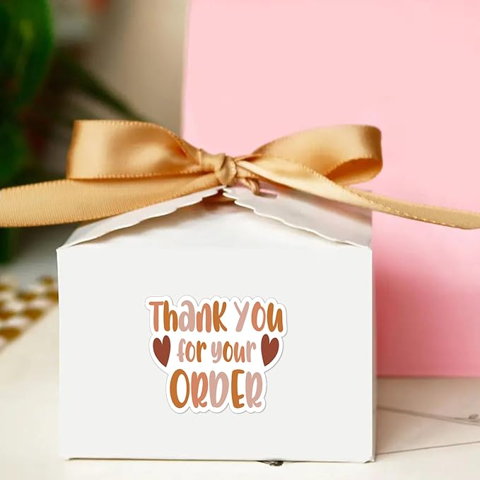 500pcs Thank You for Your Order Stickers Roll Small Business, Handmade Customer Appreciation Happy Mail Stickers, Boho Boutique Packaging