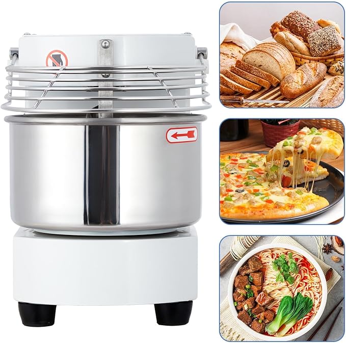 GarveeHome 10.5 Qt Commercial Stand Mixer, 650W Touch Screen Control with Timer & Safety Shield, Dual Rotating Dough Machine, Stainless Steel Bowl for Restaurant & Bakery