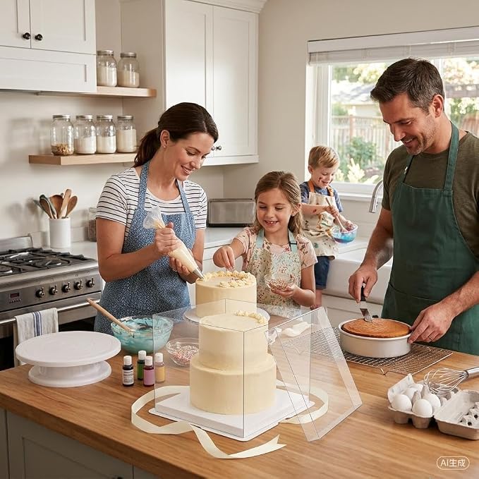 14 Inch Large Cake Boxes, Bulk 30 Pack Commercial Grade – For Tiered & Sheet Cakes, Extra Sturdy Bakery Boxes, Bulk Order Value,Heavy-Duty Bakery & Wholesale Packaging, For Large Cake Business