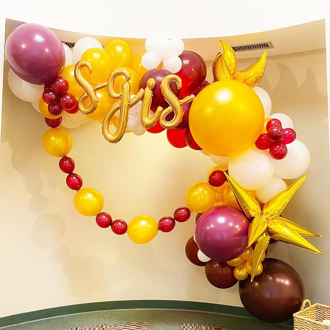 Voircoloria Burgundy Balloons, 66pack 12inch Maroon Latex Party Balloons for Graduation, Thanksgiving Day, Autumn Fall Theme Party, Wedding, Birthday, Valentines, Baby Shower Party Decorations