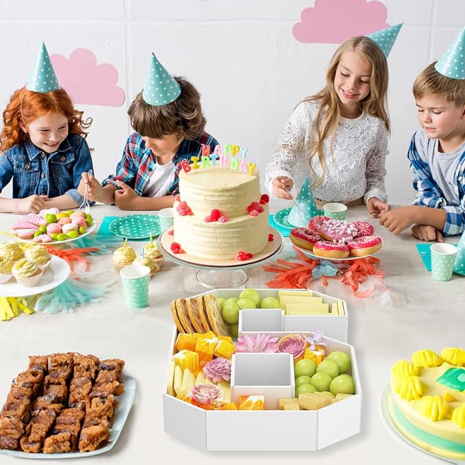 HILAVO Cardboard Number for Charcuterie, 13.7" Cardboard Number 6 Fillable Number for Food Paper Mache Number Boxes for Cupcake Sweet Candy 6th Birthday Anniversary Party Decorations