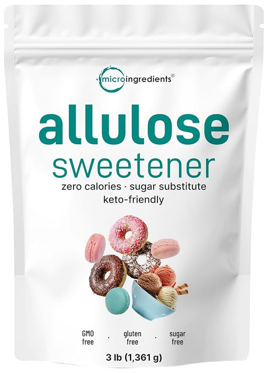 Allulose Sweetener, 3 Pounds (48 Ounces), Zero Calorie, Plant Based Sugar Alternative, No After Taste, Best for Coffee, Drinks, Tea, Cooking and Baking, Keto Diet and Vegan Friendly