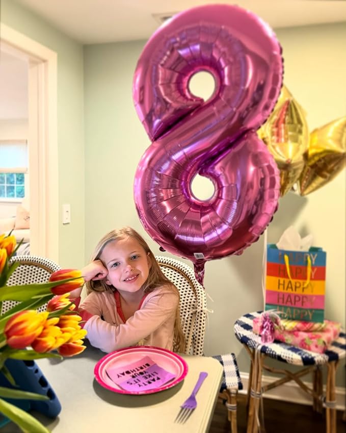 Pink Number 0 Balloon 40 Inch, 0 Balloon Number for 10th 20th 30th 40th 50th 60th Birthday Decorations, Pink Party Supplies