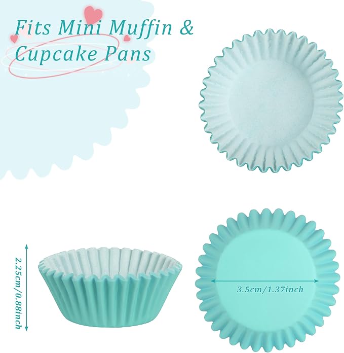 1000 Count Rainbow Paper Cupcake Liners, Standard Cupcake Liners for Baking, Natural, Food-grade Cupcake Wrapper, Greaseproof Parchment Muffin Liners (Rainbow, 1.4 Inch)