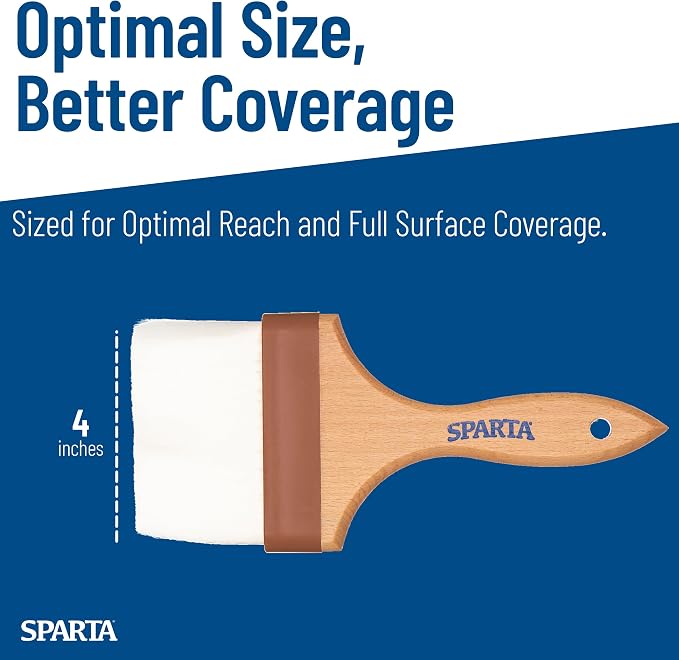 SPARTA Flat Nylon Pastry Brush – 4039900 Pastry Brush for Baking with Hardwood Handle and Nylon Bristles for Kitchens, Restaurants or Catering, 4in, Pack of 1