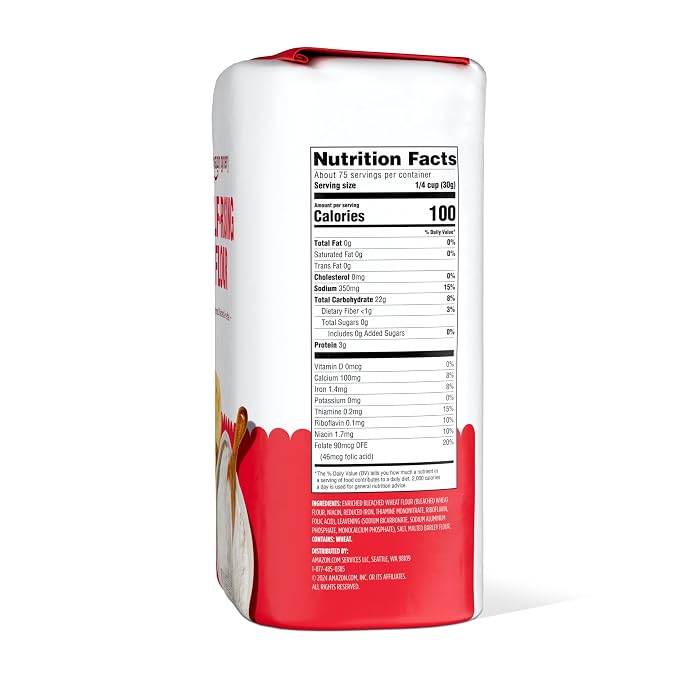 Amazon Fresh, Enriched Self Rising Flour, 5 lb (Pack of 2)