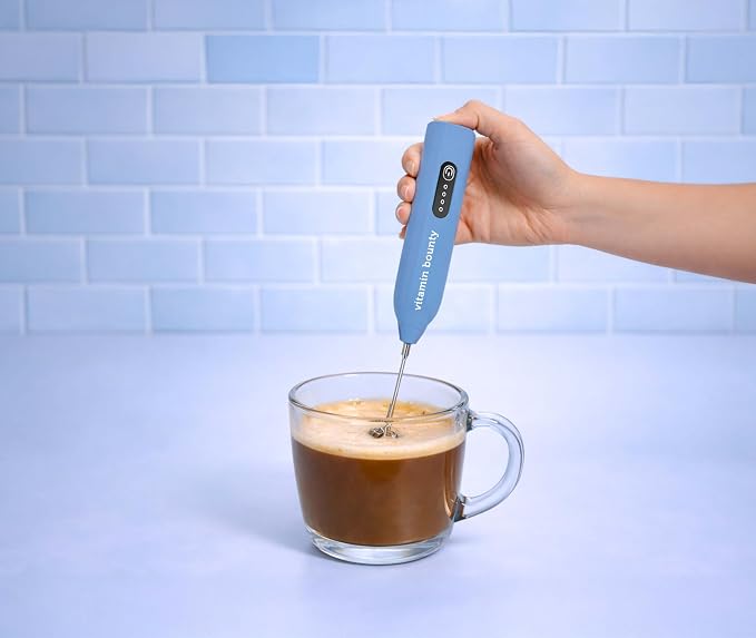 Handheld Collagen & Protein Powder Mixer – Electric Drink Frother with Stainless Steel Whisk for Coffee, Smoothies, Matcha & Supplements – Smooth, Clump-Free Mixing in Seconds