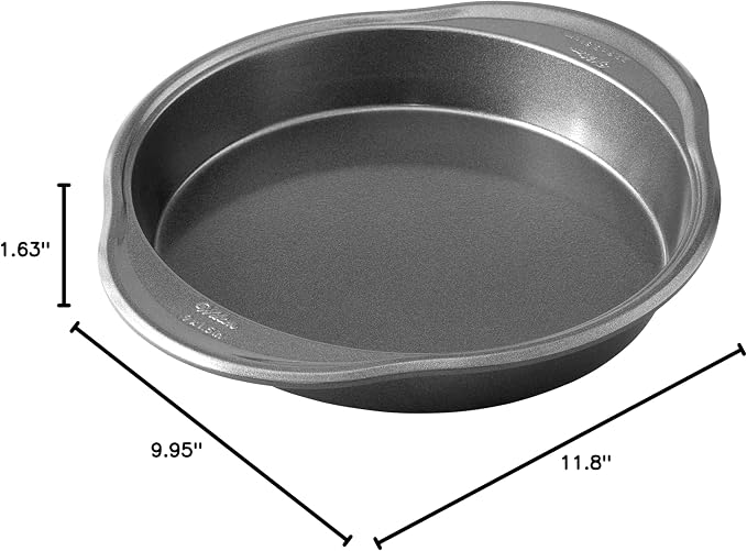Wilton Platinum Non-Stick Round Cake Pan - Baking Pan for Stacked & Layered Cakes - Non-Stick Steel - Dishwasher Safe & Even Heat Distribution - 9 x 1.5 Inch