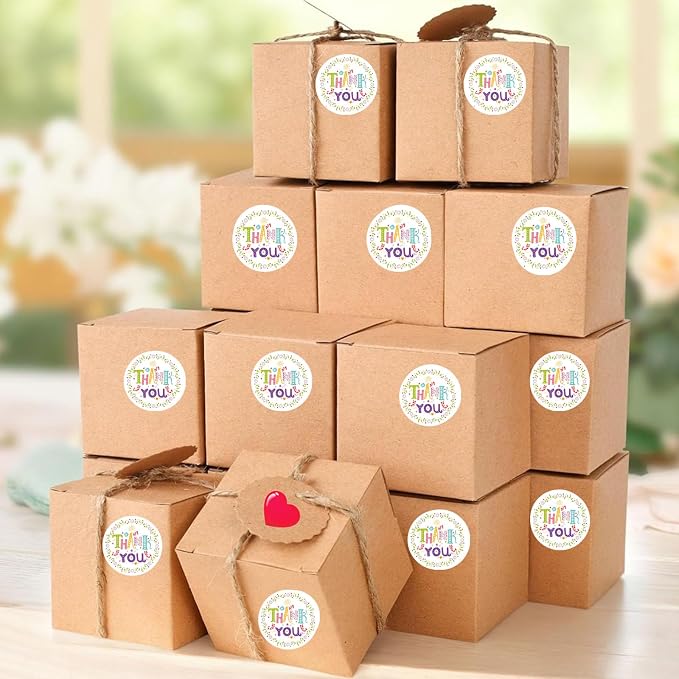 1000 Pcs 1.5Inch Thank You Stickers Self-Adhesive for Envelope Seals,Small Business Packaging,Bakery Gift Boxes,Dessert,Cookie Boxes