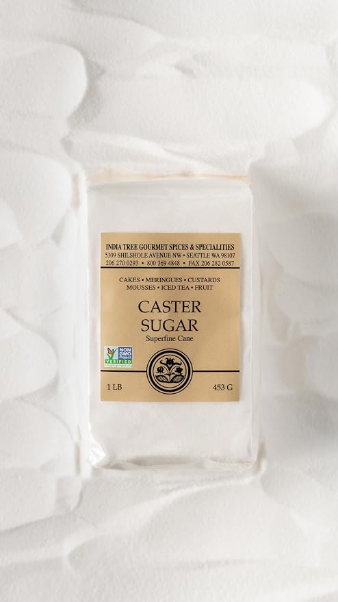India Tree Superfine Caster Sugar,1.75 lb | NonGMO,Gluten-Free Premium Baking & Dessert Cane Sugar,(Pack of 2)