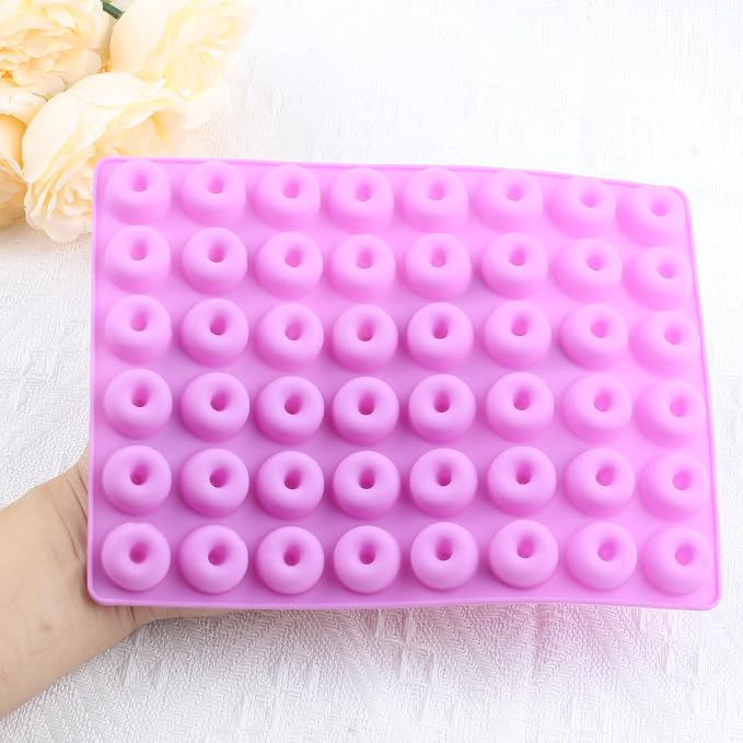 48 Cavity Donut Silicone Gummy Mold Mini Donut Candy Molds For Candy Gummy