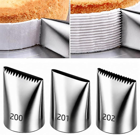 Suuker Extra Large Basketweave Piping Tips, Seamless | 3 Pieces, 200 201 202