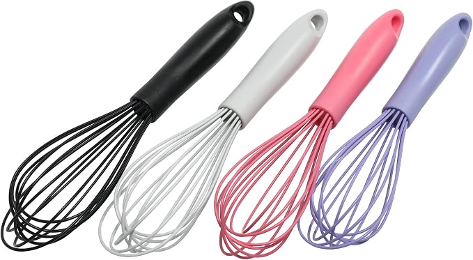 Chef Craft Premium Silicone Wire Cooking Whisk, 10.5 inch, Pink (Pack of 2)