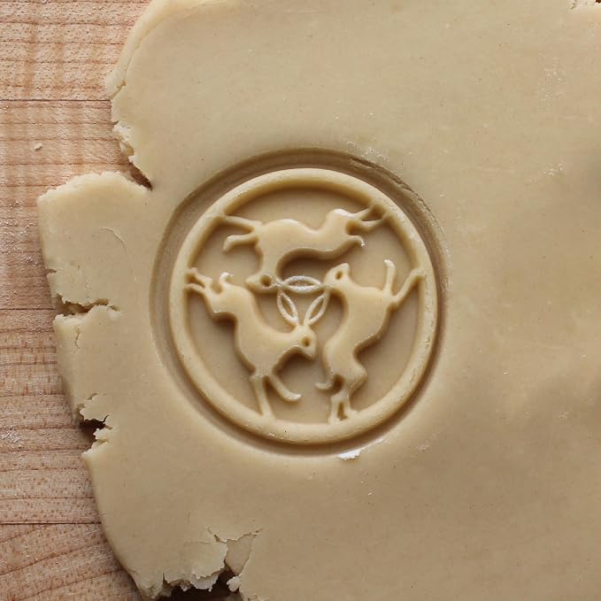 Wood Cookie Stamp, 2.5 Inch (Three Hares CS-138)
