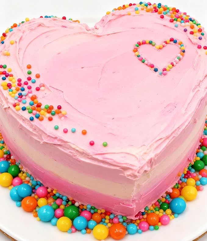 Zali Edible Pearl Sprinkles, Flower Color, 26 Colors Mixed Size | For Cake Decorating, Sugar Pearls for Cakes, Cupcakes, Cookies, Donuts & Ice Cream, Gluten Free, Food Grade