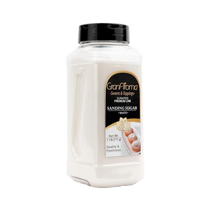 GranAroma White Sanding Sugar, Decorative, Cookies & Sweets (White)