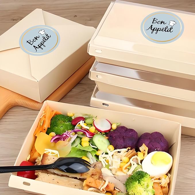 Enjoy Your Food Stickers,Tamper Evident Sealed Labels for Food Service Delivery,2 Inch Sealed for Bakery Restaurant Freshness,500 Pcs Per Roll