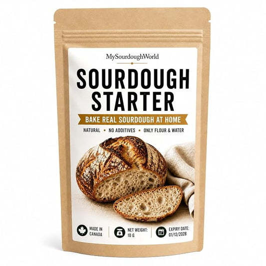Dehydrated Sourdough Starter Culture – Natural Wild Yeast for Homemade Sourdough Bread – Easy Activation for Beginners – No Additives – MySourdoughWorld