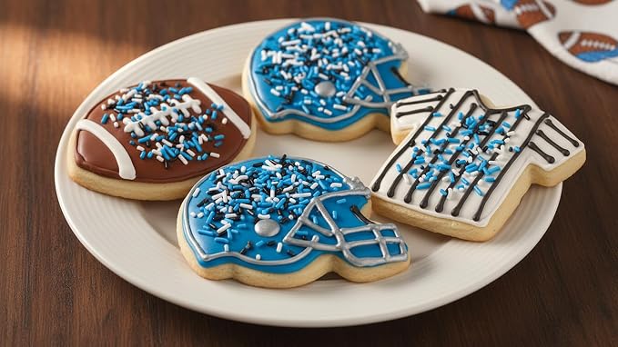 NCS Detroit Game Day Blue, Black, White, & Silver Jimmies Edible Sprinkles – Cupcake, Cake & Cookie Decorations, 7 oz