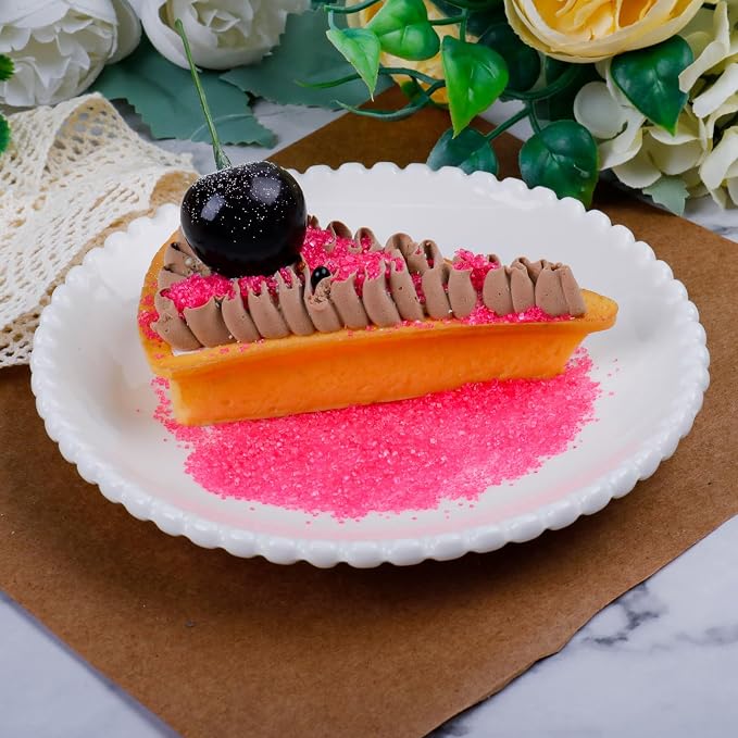 Pink Sanding Sugar - Sparkling Sugar Crystals for Baking Decorations (130g/4.6oz) - Edible on Cookies, Cupcakes, Cakes, Ice Cream | Wedding, Party, Valentines Sugar Sprinkles