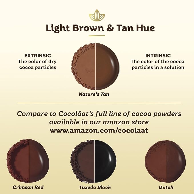 Cocoläat Natural Tan Cocoa Powder | Culinary Grade for Bakers, Pastry Chefs, & Chocolatiers | Non-Alkalized | Resealable Pouch | 2 lb, 907 g