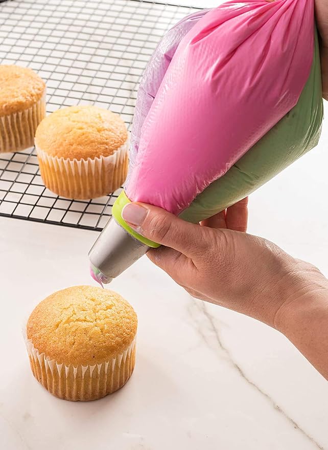 Flower Piping Tips, Hsxxf 5PCS Russian Piping Tips Stainless Steel Piping Tips Piping Nozzles Cake Piping Icing Nozzles Cake Decorating Tips Set for DIY Baking Tools (5PCS Flower), Sliver