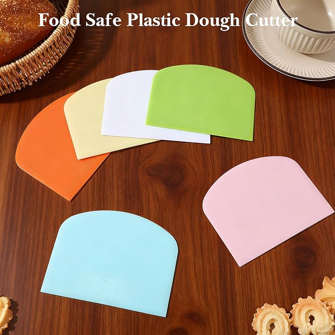 36 Pcs Food Scraper, Flexible Dough Scraper, Multifunctional Kitchen Scrapers Tool, Bread Dough Cutter, Cake Smoother for Icing,