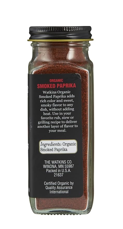 Watkins Gourmet Organic Spice Jar, Smoked Paprika, 2.4 oz. Bottle, 3-Pack