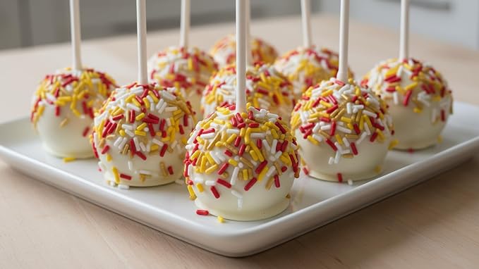 NCS Kansas City Game Day Red, Gold, Yellow & White Jimmies Edible Sprinkles – Cupcake, Cake & Cookie Decorations, 7 oz