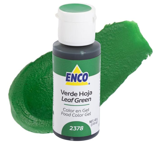 ENCO Food Coloring Gel Leaf Green 1.41 oz (40g) Concentrated, Vegan