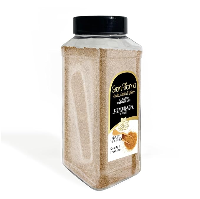 GranAroma Demerara Sugar, 1.8 lb, Sweets & Beverages, Cooking & Baking, Raw Crystals