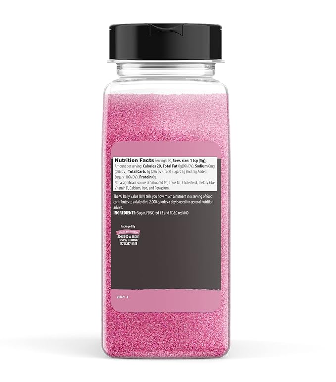 Birch & Meadow 1 lb Pink Sanding Sugar (Pack of 2)