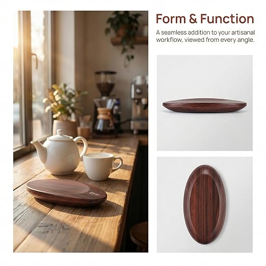 0.1g Rechargeable Portable Tea Scale - Coffee & Loose Leaf | 500g/0.1g Precision for Baking, Espresso & Powder. Includes Free Coffee Spoon. Rechargeable USB-C. Compact & Portable.