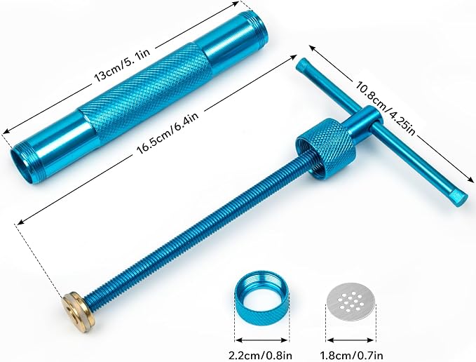 Polymer Clay Tools, Clay Extruder, Sugar Paste Extruder, Cake Fondant Tool Set for Decorating, Ceramics & Pottery Clay Extruders Mixers & Presses (Blue)
