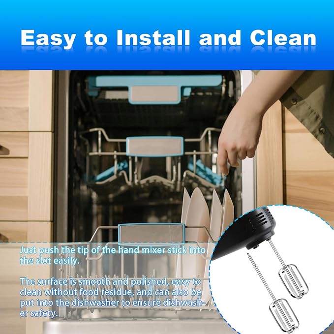 2pcs Hand Mixer Beaters Attachments Compatible with, Universal Stainless Steel Electric Hand Mixer Whisk Replacement for Cooking and Baking