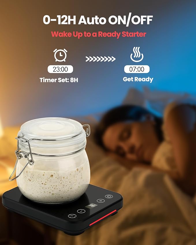 Bread Proofing Set – Foldable Dough Proofer with Shelf + Sourdough Starter Warmer, Adjustable Temp & Timer, Ideal for Dough Rising, Sourdough Feeding, Home Bread & Pizza Baking