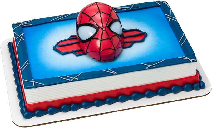 DecoSet® Marvel Spider-Man™ Ultimate Light Up Eyes Cake Topper, 1-Piece Cake Topper Set, Superhero Head with Lights