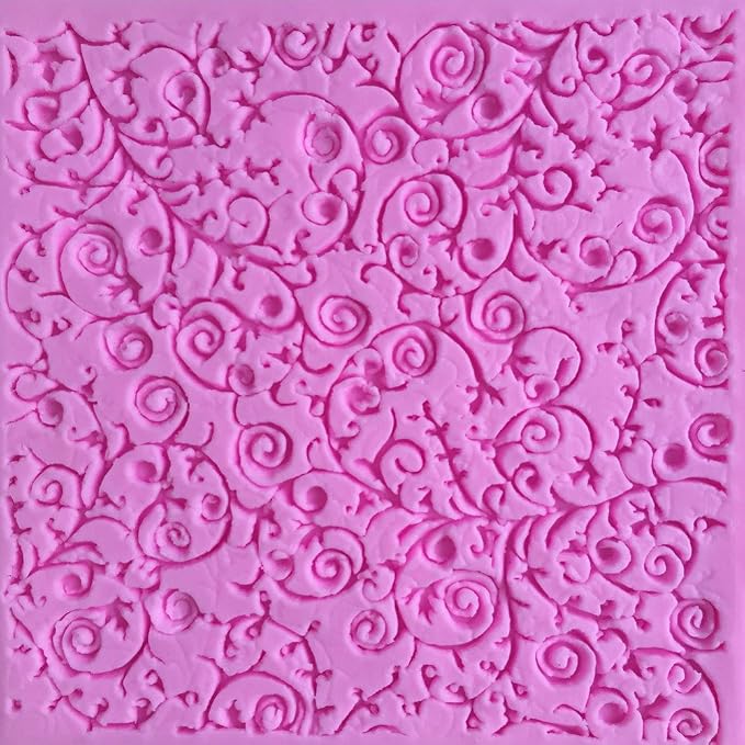 square sugar edible vine lace mold cake silicone Embossing Mat Textured fondant impression lace mat decorating mold gum paste cupcake topper tool icing candy imprint baking pastry sugarcraft
