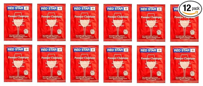 North Mountain Supply Red Star Premier Classique Wine Yeast - Pack of 12 - Fresh Yeast
