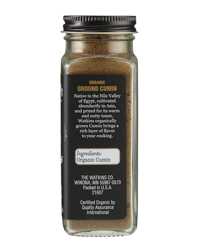 Watkins Gourmet Organic Spice Jar, Ground Cumin,2.8 Ounce (Pack of 3)