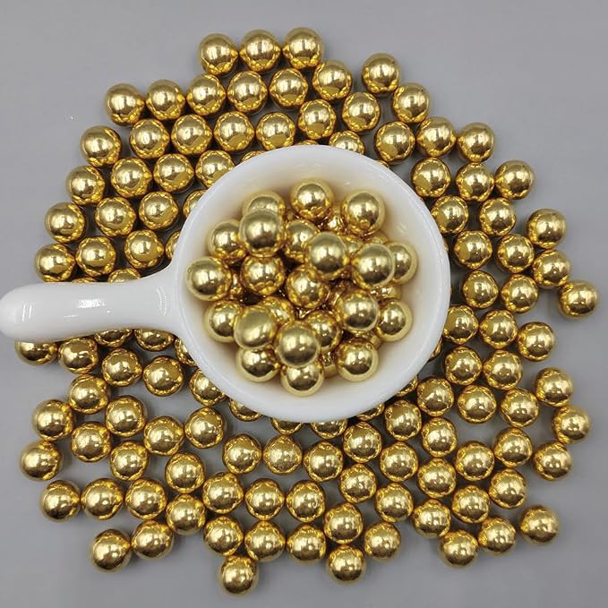 Homankit Gold Pearl Sprinkles for Cake Decorating, 10mm 120g/4.23OZ Sugar Pearl Cake Decorations for Baking Cookie Cupcake Toppers Ice Cream Toppings Birthday Wedding Supplies