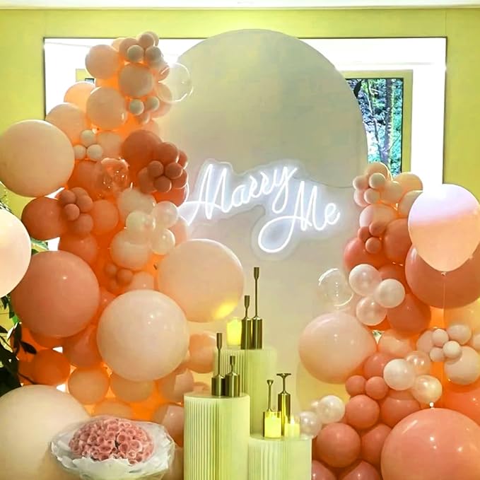 Voircoloria 105pcs Peach Balloons 12inch Party Latex Balloons for Boys Girls Birthday Baby Shower Gender Reveal Wedding Sunflower Party Decorations