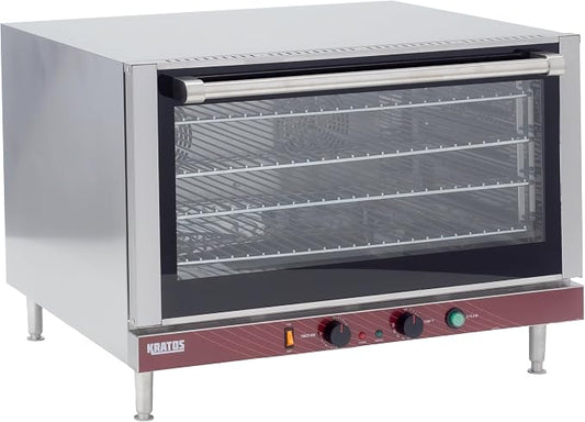 Kratos Commercial Oven, Full Size Countertop Electric Convection Oven with Steam Control, Stainless Steel, 208/240V (29M-061)