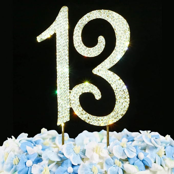 Scotamalone13 Cake Topper Premium Bling Rhinestone Diamond Gems