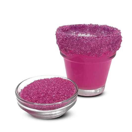 Snowy River Pink, Cocktail & Margarita Sugar Rimmer - Vibrant Color Glass Rimming Sugar with Medium Crystal Texture - 16oz