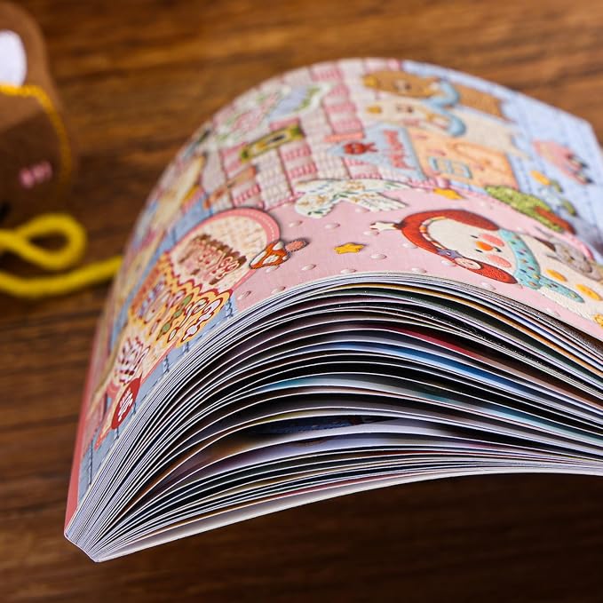 Girl's Japanese Retro Sticker Book, 700+ Kawaii Old Showa Style Embroidered Stickers, Cute Animal Theme for DIY Scrapbooking Journaling Handbook Decoration