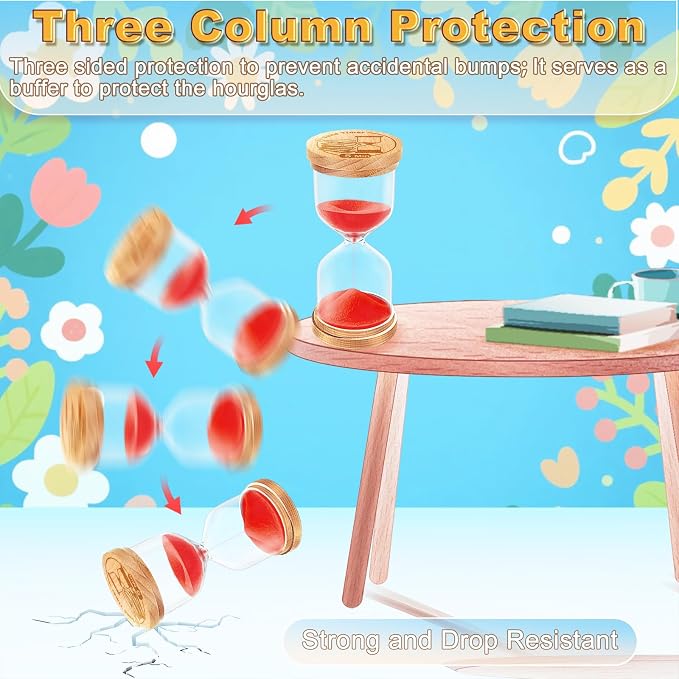 CNCJ Wooden Sand Timer 30 Minute, Hourglass Red Sand Watch Small Reloj De Arena for Desk Decor Kitchen Classroom Office Study Home Decoration