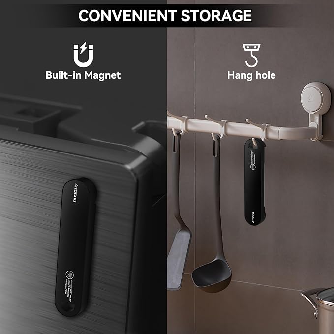 Atogou The Latest Thermocouple Food Thermometer. Faster: <1 Second Response time. More Accurate: ±0.5°F (0.3°C), IPX7 Waterproof, for Meat/Candy/Grill/BBQ etc. Fathers Day Gift, TH-22 Black