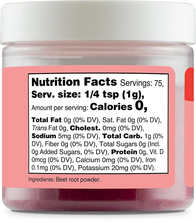 Nutricost Red Plant Based Food Coloring From Beet Root Powder (75 Servings) - Nutricolor Color Alternative For Food & Beverages